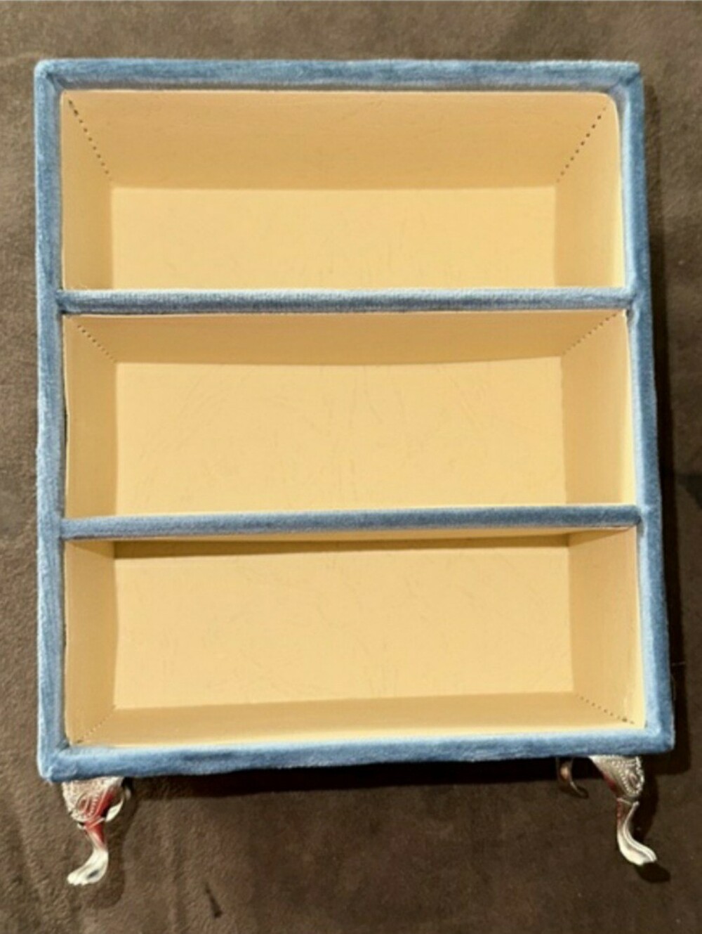 Blue Velvet 3-Drawer Chest with Silver Legs - Unbranded - Picture 5 of 14